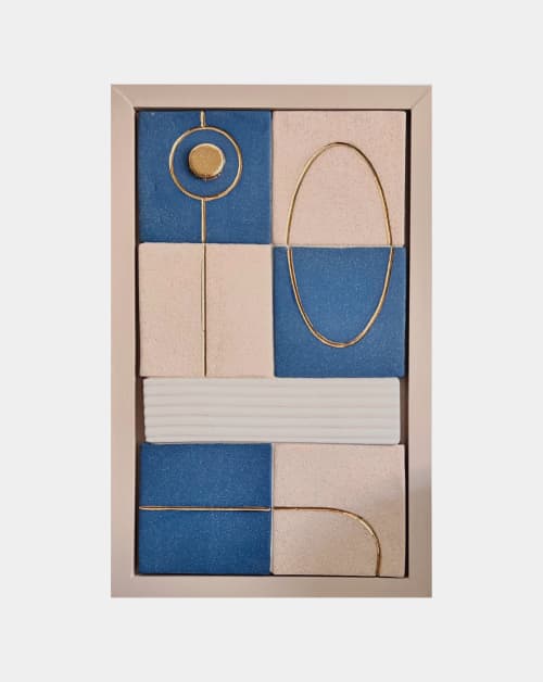 Tiled Wall Art no. 6 - June 2021 Release | Wall Sculpture in Wall Hangings by Eliana Bernard. Item made of wood & ceramic