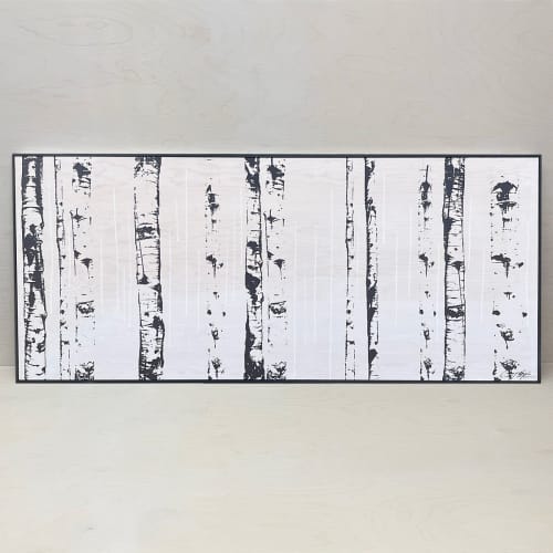 Aspen Painting - Black | Mixed Media by Farmhaus + Co.. Item composed of wood