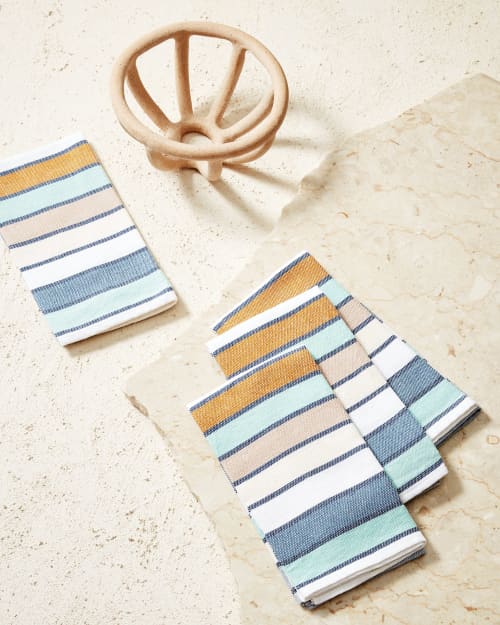 Lago Stripe Napkins by MINNA Wescover Linens & Bedding