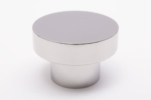Dot 50 Polished Stainless Steel Knob | Hardware by Windborne Studios. Item composed of brass
