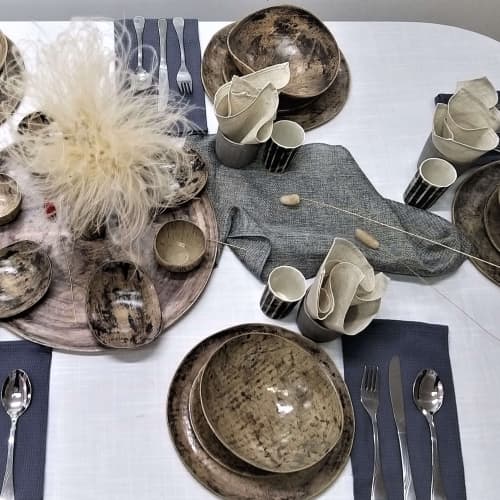 Unique Stoneware Dinnerware | Plate in Dinnerware by YomYomceramic. Item made of ceramic
