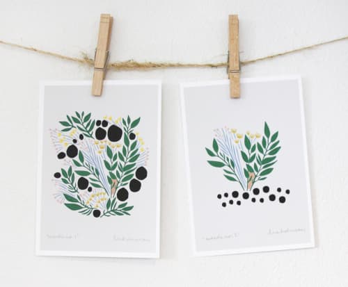 Weeds Print Set | Prints by Leah Duncan. Item composed of paper in mid century modern or contemporary style