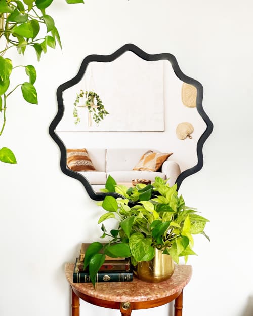 Sunburst Mirror | Decorative Objects by Dot & Rose. Item made of wood with glass