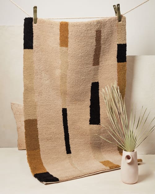 Lines Pile Rug - Oat | Area Rug in Rugs by MINNA