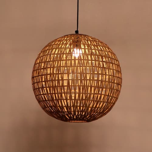 Orion Round Ball Hanging Lamp | Pendants by Home Blitz. Item composed of wood and metal in country & farmhouse or modern style