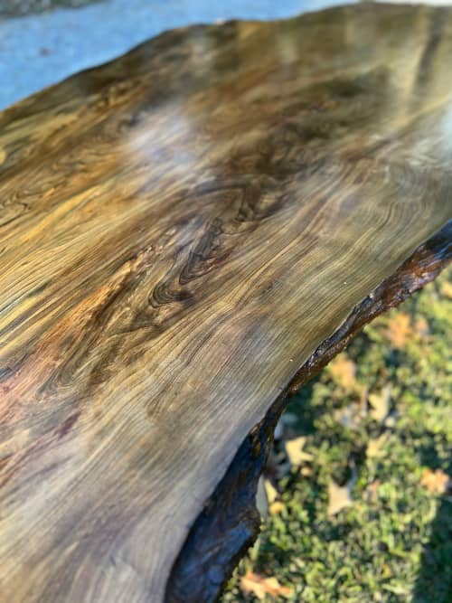 Custom order Louisiana sinker cypress solid slab dinning table | Dining Table in Tables by Pelican State Woodworks