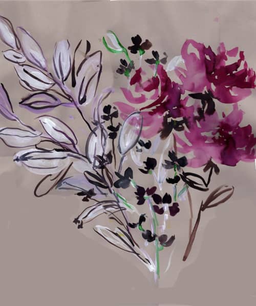 Purple Watercolor | Oil And Acrylic Painting in Paintings by Colleen Sandland Beatnik. Item composed of paper