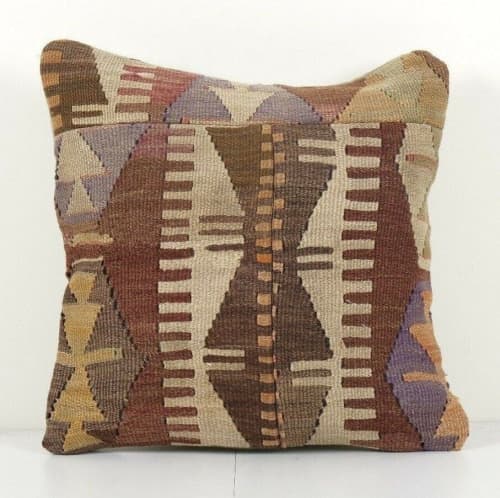 Striped Turkish Kilim Pillow, Bohemian Kilim Pillow | Sham in Linens & Bedding by Vintage Pillows Store. Item made of cotton & fiber