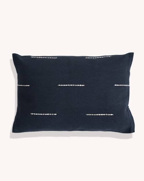 Aurora Handwoven Cushion Cover (DARK GRAY) | Pillows by Routes Interiors. Item made of cotton compatible with boho and eclectic & maximalism style