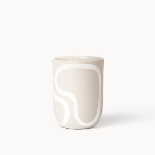 Sand Outline Coffee Cup | Drinkware by Franca NYC. Item composed of ceramic in boho or minimalism style