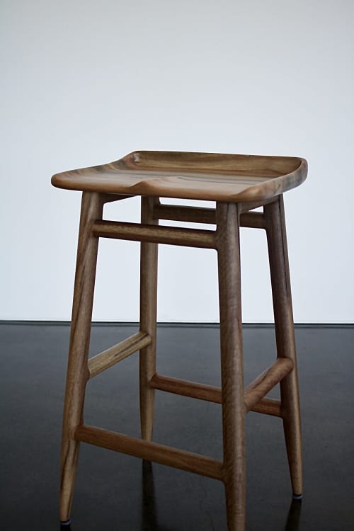 A stool | Counter Stool in Chairs by Leaf Furniture. Item composed of oak wood