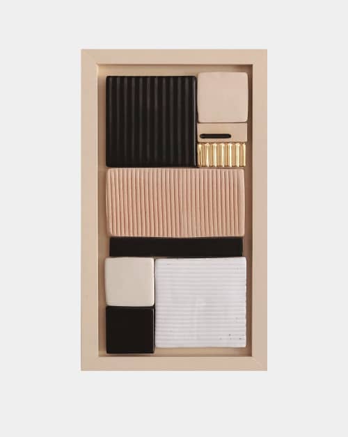 Tiled Wall Art no. 4 - September 2021 Release | Wall Sculpture in Wall Hangings by Eliana Bernard. Item composed of wood and ceramic