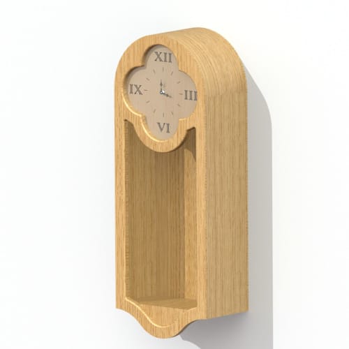 Clock No.1 | Decorative Objects by ROMI. Item made of wood works with minimalism & mid century modern style