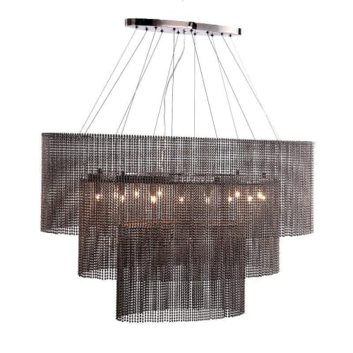 Alan Mizrahi QZ1600 Elliptical 3 Tiers | Chandeliers by Alan Mizrahi Lighting Design