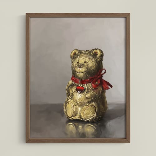 Swiss Chocolate Teddy Bear | Prints by The Ugly Cat Studio