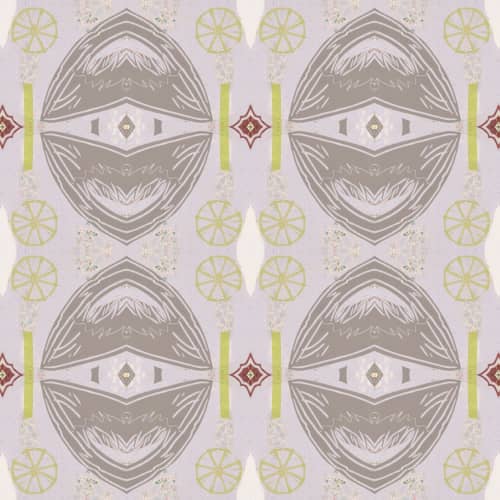 Gestation, Mixed | Fabric in Linens & Bedding by Philomela Textiles & Wallpaper. Item made of cotton