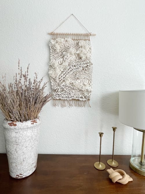 Textured Woven Wall Hanging | Wall Sculpture in Wall Hangings by Mpwovenn Fiber Art by Mindy Pantuso
