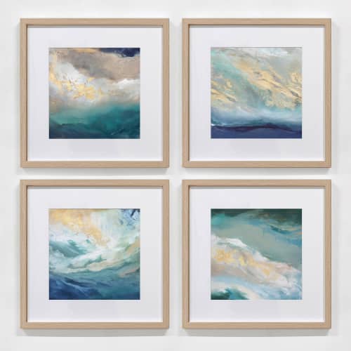 Coastal 4 Set - Framed Prints | Paintings by Julia Contacessi Fine Art