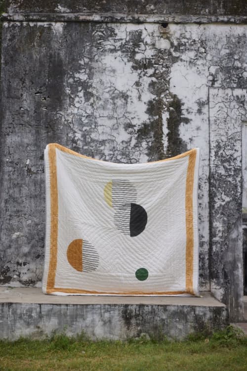 Horizon Quilt Reverse | Linens & Bedding by CQC LA. Item composed of cotton