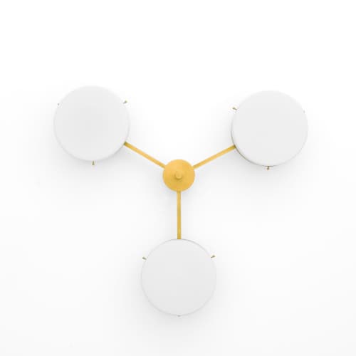 Celeste Epiphany | Flush Mounts by DESIGN FOR MACHA. Item composed of brass & glass