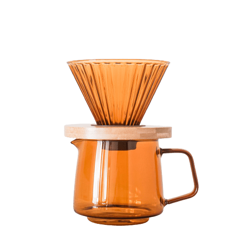 Fluted Glass Pour Over Set | Drinkware by Vanilla Bean