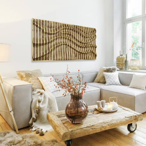 "ALEXIA" Parametric Wood Wall Art / 100% Solid Wood | Wall Sculpture in Wall Hangings by ArtMillWork Design. Item made of wood
