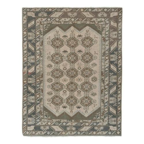 Square Anatole Turkey Hand Knotted Art Deco Wool Rug | Area Rug in Rugs by Vintage Pillows Store. Item composed of wool and fiber