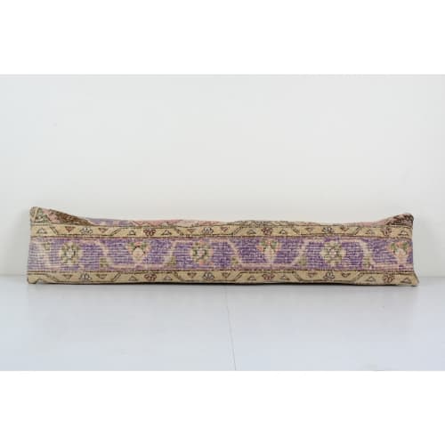 Turkish Oversize Carpet Pillow, Anatolian Blue Handmade Wool | Cushion in Pillows by Vintage Pillows Store