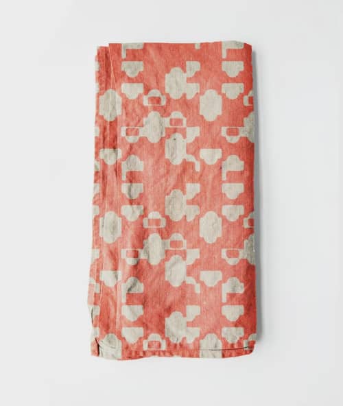 100% Linen Tea Towel - Tomato | Linens & Bedding by S W E V E N