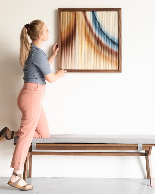 RUST III - Framed-Collection | Wall Hangings by Rianne Aarts / Teddy and Wool Studio. Item made of cotton with fiber