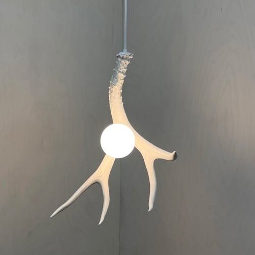 Deer Antler Pendant | Pendants by Farmhaus + Co.. Item made of ceramic & synthetic