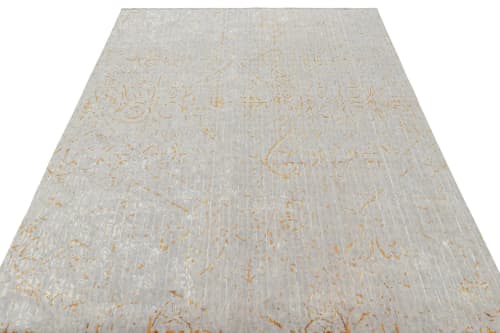 Rug & Kilim’s Contemporary Rug In Gray And Orange Abstract Patterns  "Naroon" | Area Rug in Rugs by Rug and Kilim