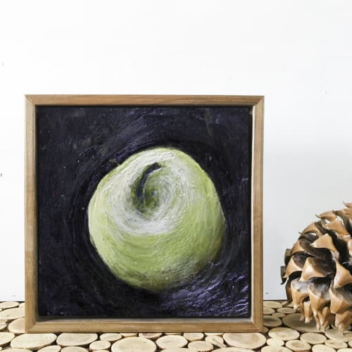 An apple a day (Thursday) | Mixed Media in Paintings by Susan Wallis. Item compatible with contemporary and modern style