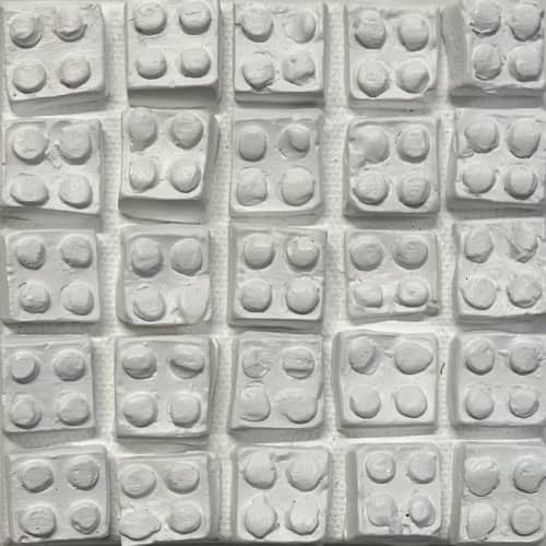Bricks 4"x4" | Mixed Media in Paintings by Emeline Tate. Item made of canvas with synthetic