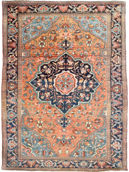 SENSATIONAL Antique Rug | Fine Ferahan-Malayer Terracotta | Area Rug in Rugs by The Loom House. Item made of wool with fiber