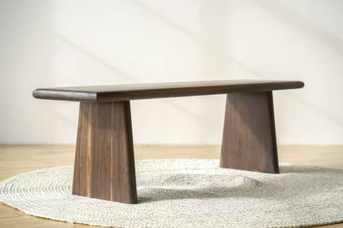 "Lineage" Bench | Benches & Ottomans by THE IRON ROOTS DESIGNS. Item made of oak wood