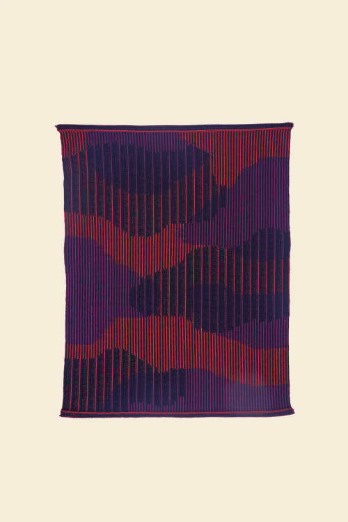 Organic Cotton Table Mat in Red/Purple | Coaster in Tableware by BOI. Item made of cotton compatible with contemporary style