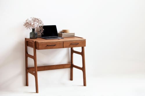 Mid Century Modern Desk for Office, Computer desk, Desk | Tables by Plywood Project. Item made of oak wood works with minimalism & mid century modern style