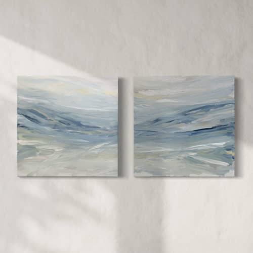 Positano I & II | Oil And Acrylic Painting in Paintings by Sorelle Gallery