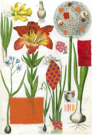 Orange Lily Tea Towel | Linens & Bedding by Pam (Pamela) Smilow. Item made of fabric