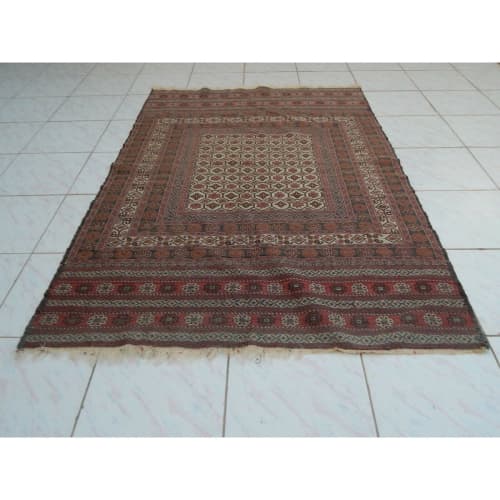 Caucasian Handwoven Kilim Rug 4' x 5'9'' | Area Rug in Rugs by Vintage Pillows Store. Item made of wool & fiber