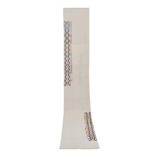 Mid Century Turkish Long and Narrow Kilim Runner | Runner Rug in Rugs by Vintage Pillows Store. Item made of cotton with fiber