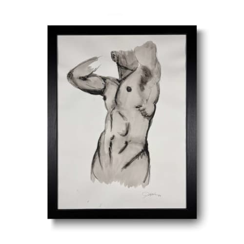 Torso of Nigel | Watercolor Painting in Paintings by John Velo Studio
