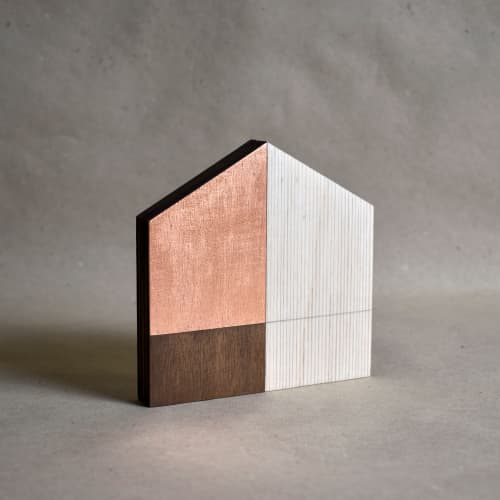 Little House - Wood/Copper No.28 | Sculptures by Susan Laughton Artist. Item made of wood