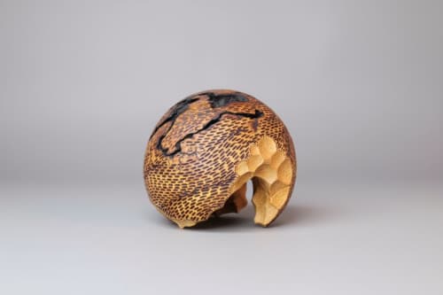 Eroded Sphere | Sculptures by Wood Alchemist Studio. Item composed of wood