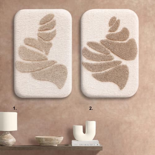 Handwoven Neutral Wall Art Set, Modern Boho Wool Tapestry Panels | Wall Hangings by Swiflo