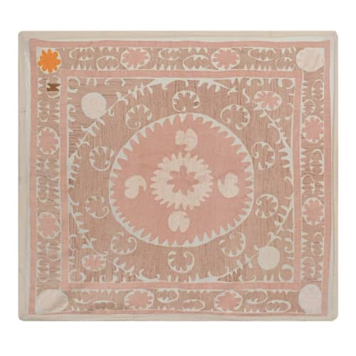 Early 20th Century Samarkand Suzani, Uzbekistan Wall Hanging | Tablecloth in Linens & Bedding by Vintage Pillows Store