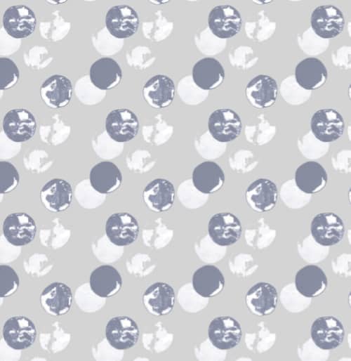 Moon, Cornflower | Fabric in Linens & Bedding by Philomela Textiles & Wallpaper. Item composed of linen