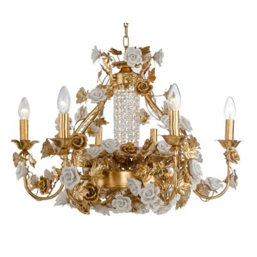 Alan Mizrahi IQ2108 Gold Flower Lustre | Chandeliers by Alan Mizrahi Lighting Design