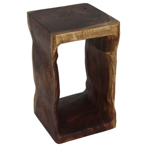 Haussmann® Wood Natural Stool End Table 12 In Sq X 20 In | Tables by Haussmann®